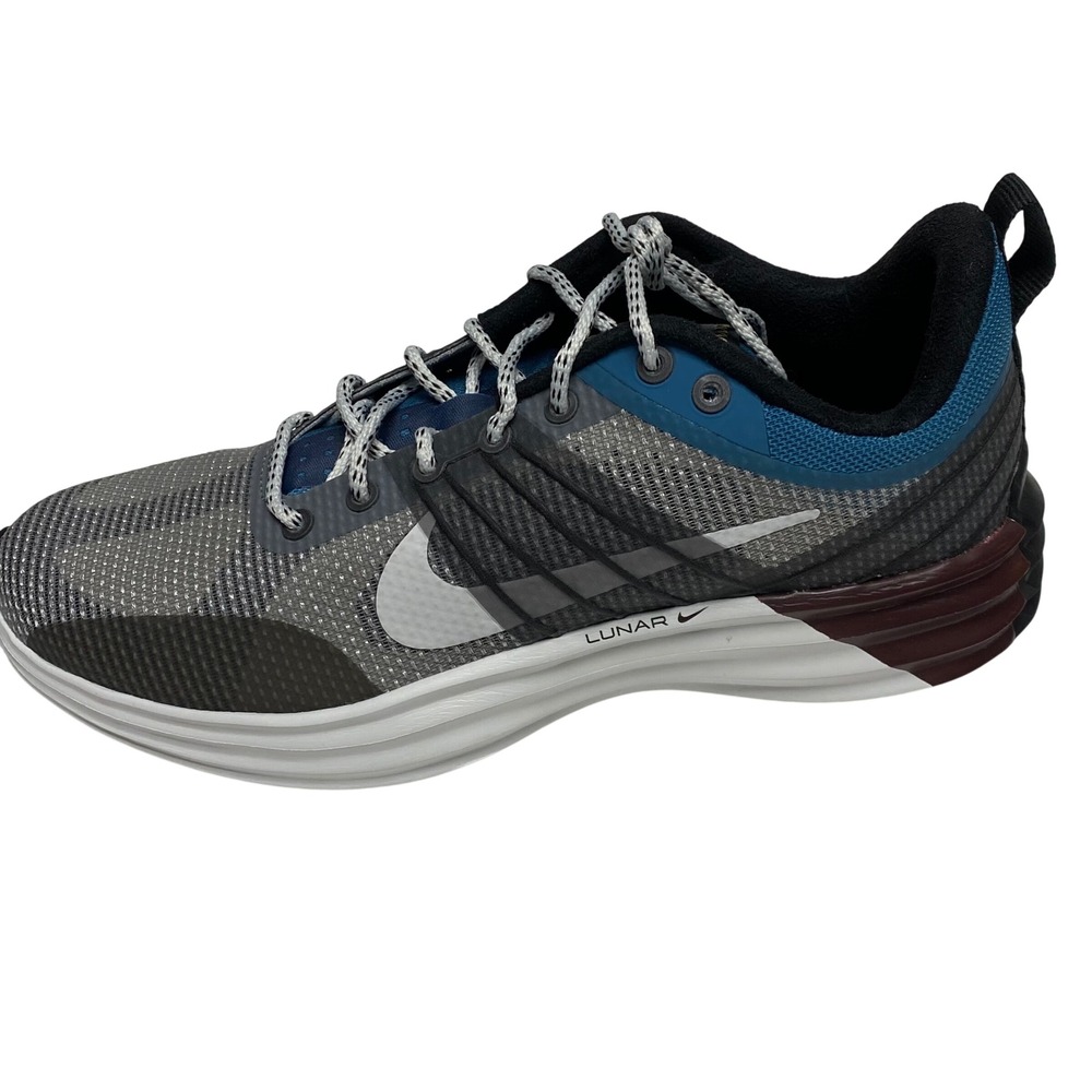 Nike Lunar Mens Running Shoes Grey Blue Athletic Sneakers Size‎ 7.5 FZ8116-001